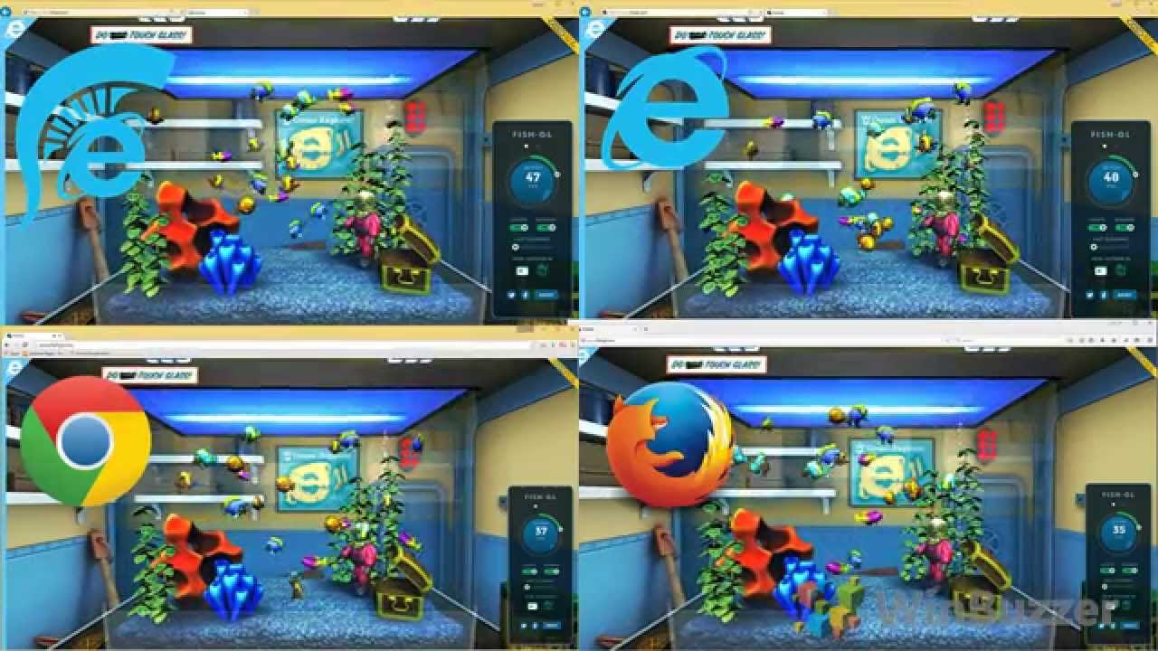 FishGL HTML5 WebGL Benchmark: Windows 10 Spartan... - youtube