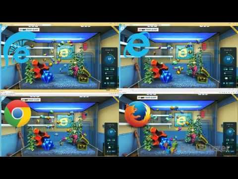 Video FishGL HTML5 WebGL Benchmark: Windows 10 Spartan... - youtube