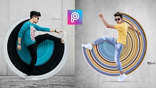 PicsArt circle Stretch Editing tutorial | instagram Stretch viral photo editing in Android mobile