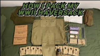 How I pack my WWII haversack