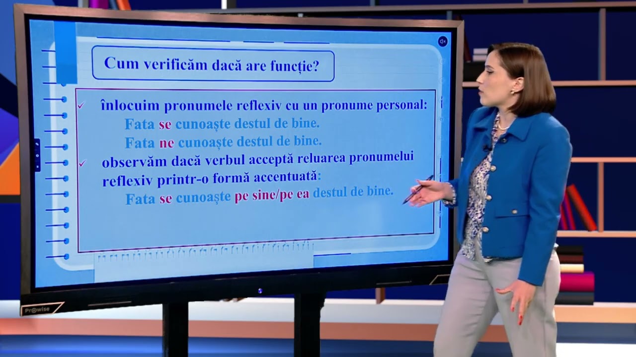 TeleŞcoala: Limba şi literatura română clasa a VIII-a – Construcţii cu pronume reflexive (@TVR2)