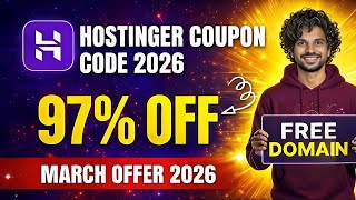 Hostinger Coupon Code 2026| Hostinger Promo Codes 2026 | Hostinger Coupon Code | Get Free Domain