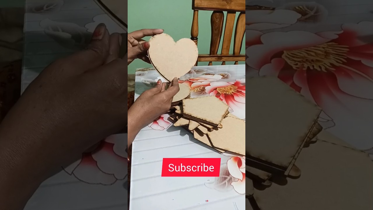 Blank wooden MDF coaster for craft painting