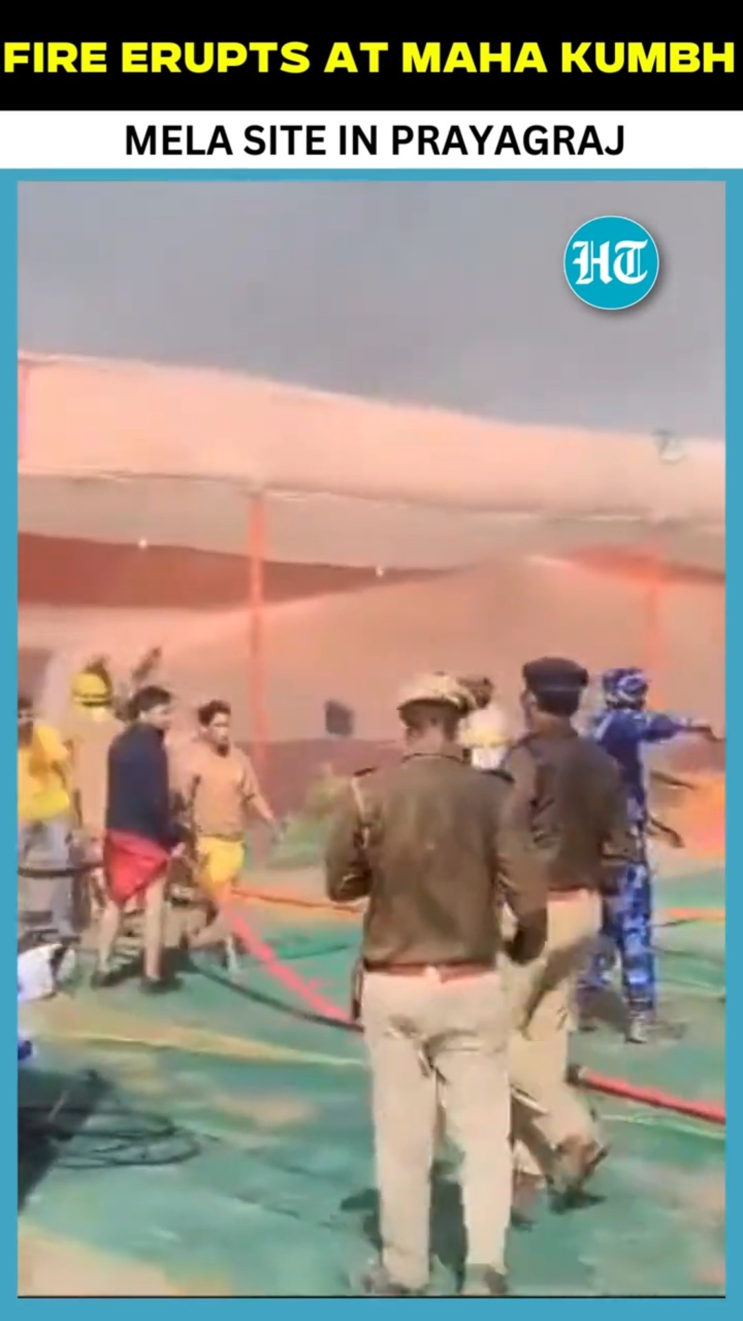 Maha Kumbh: Fire Breaks Out In Sector 18, Shankaracharya Marg In Prayagraj #ytshorts