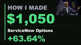 HOW I MADE A THOUSAND DOLLARS TRADING SERVICE $NOW OPTIONS OMG
