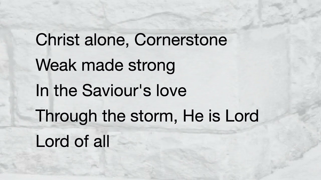 Cornerstone Lyrics YouTube Music