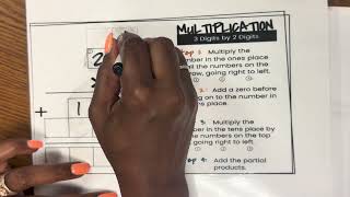 Standard Algorithm Multiplication Strategy with Graphic Organizer 