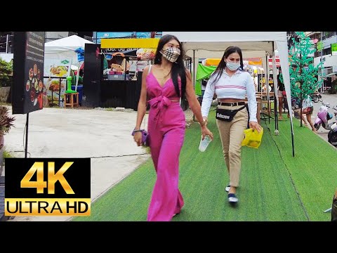 Pattaya 4K Walk Sunday Evening.TREETOWN, Soi Bua Khao, Pattaya Klang, 3rd Oct.
