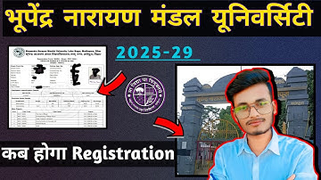 bnmu Madhepura 1st Semester Registration for 2025-29 Session || bnmu Madhepura University