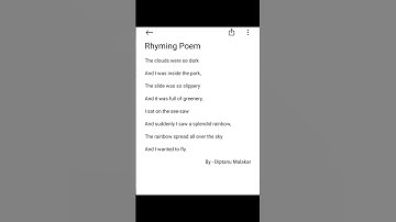 Rhyming Poem