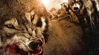 Wolf hunting. Hunter destroys wolves at night