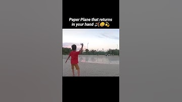 Amazing Boomerang Plane Tutorial 🪃😊 , Paper Plane That Comes back Easily #shorts #craft #paper