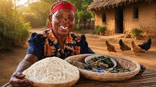 Grandma's Village Ugali & Ribs — Traditional Kenyan Cooking Over Firewood 🍖🥩.