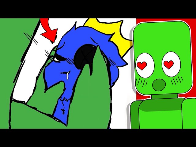 Blue x green Rainbow friends Daily Life animation part 1 