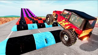 Speed Bump Challenge Realistic Cars Impact Physics Test Beamng Drive
