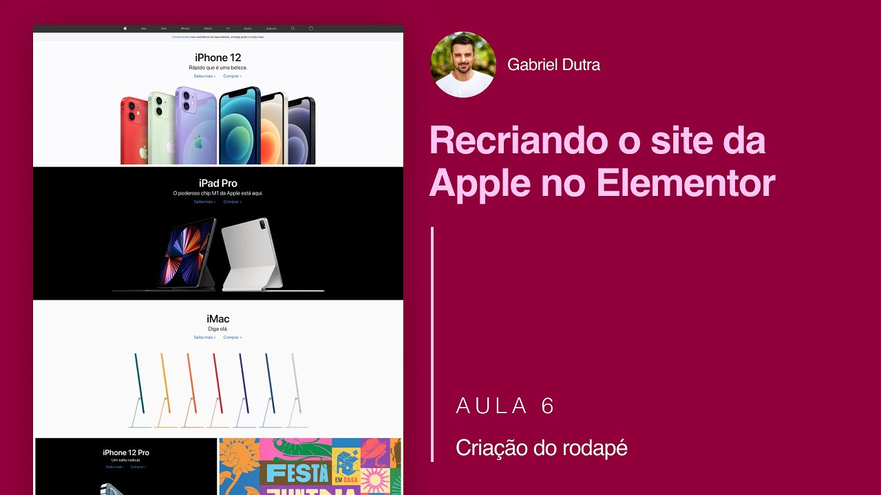 Recriando o site da Apple no Elementor | Aula 6: Criação do rodapé