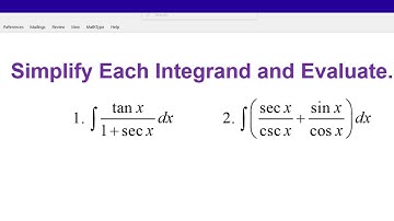 Vereenvoudig elke integraal en evalueer