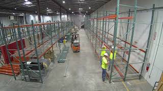 Complete Warehouse Supply Push-Back Pallet Racking Installation Timelapse