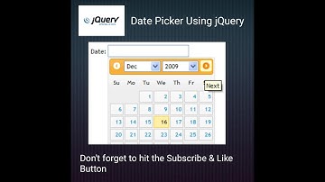 Complete Custom Date Picker Using Jquery For Beginners