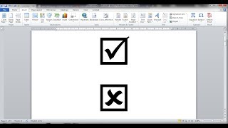 طريقة ادارج مربع الصح والخطأ في برنامج وورد Chekbox