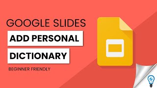 How to Create Personal Dictionary in Google Slides - IN FEW MINUTES! Google Slides Tutorial Lesson 100 Define Using Dictionary