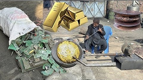 Shocking Way to Get Gold from Mobile Ic Circuit Boards!”