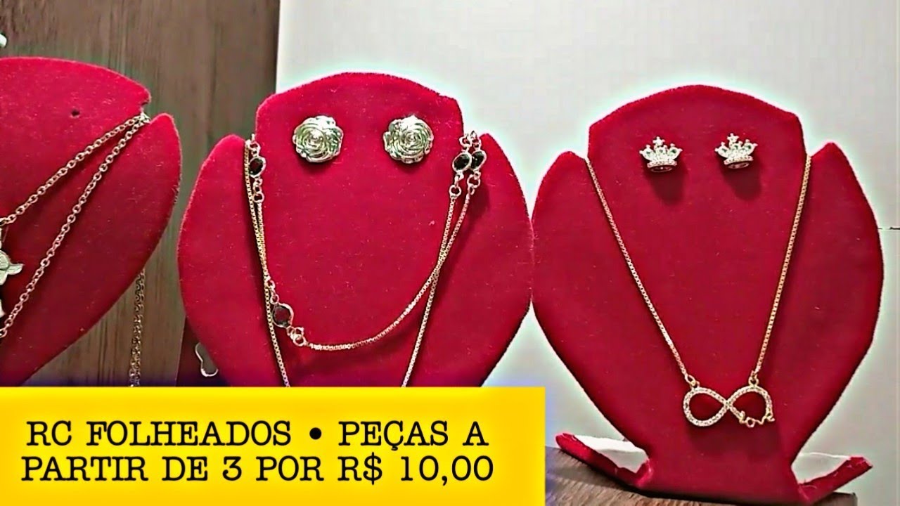 BRÁS RC FOLHEADOS A PARTIR DE 3 POR R$ 10,00 A LOJA DO TAPETE VERMELHO - FOLHEADOS