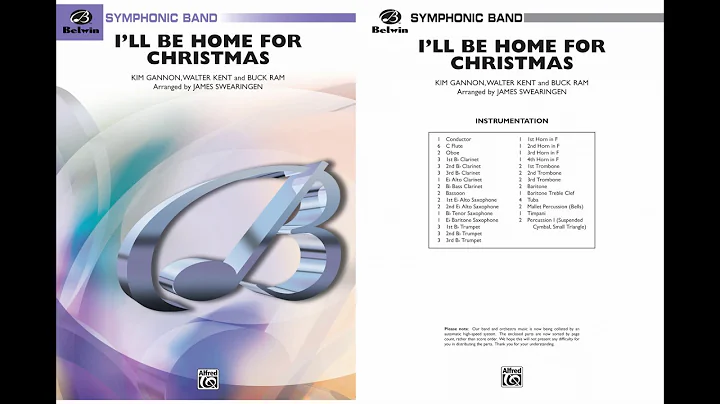 I'll Be Home for Christmas, arr. James Swearingen ...