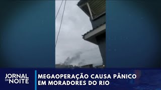 Megaoperacao causa panico em moradores do Rio Jornal da Noite