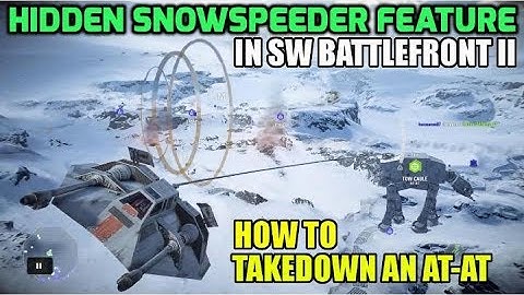 Star Wars Battlefront II Snowspeeder Easter Egg | Taking down both AT-AT