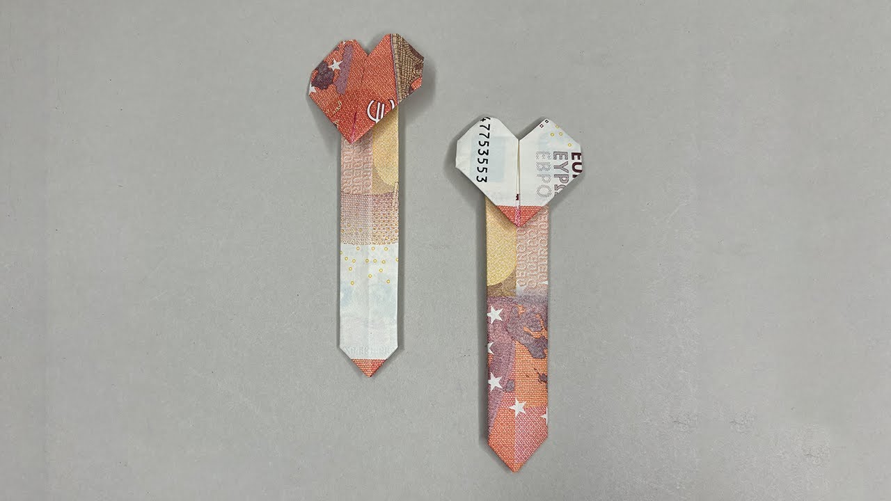 Красивая закладка в форме сердца из купюры 💖 Идея DIY-подарка для любителей книг!