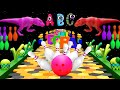 Alphabets with bowling ball  abc phonics with bowling pin  bowling ball adventure for kids