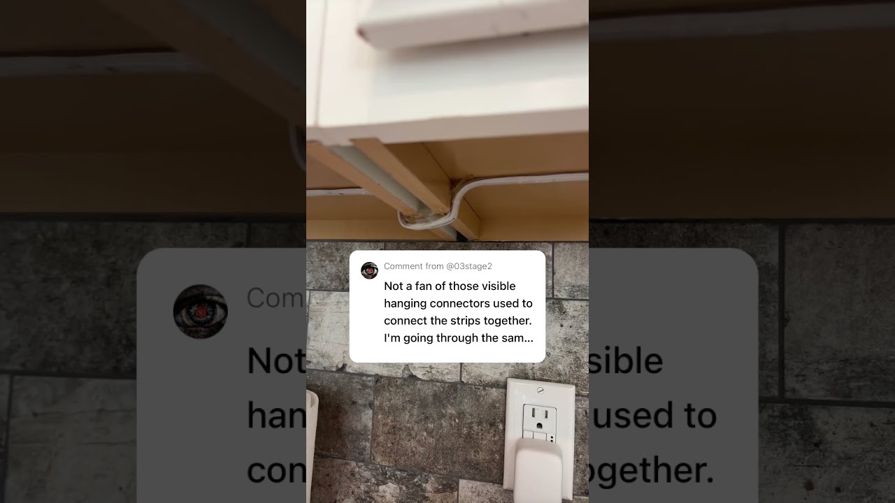 View Of Philips Hue Strip Lights Under Cabinets