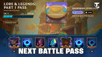NEW BATTLE PASS - LORE & LEGENDS: PART 1 PASS | TFT 16