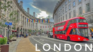 England, London City Street Tour 2023 | 4K HDR Virtual Walking Tour | London Summer Walk