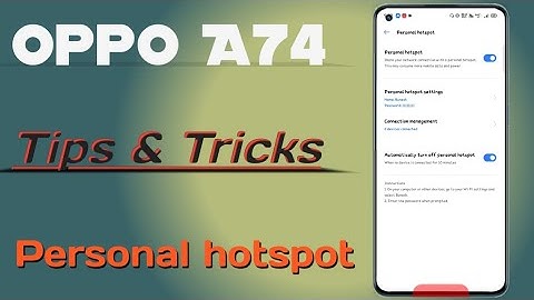 OppO A74 5G setting solution 👉 Personal hotspot