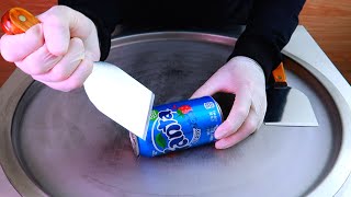 Fanta Berry Soda ice cream rolls street food - ايسكريم رول فانتا توت