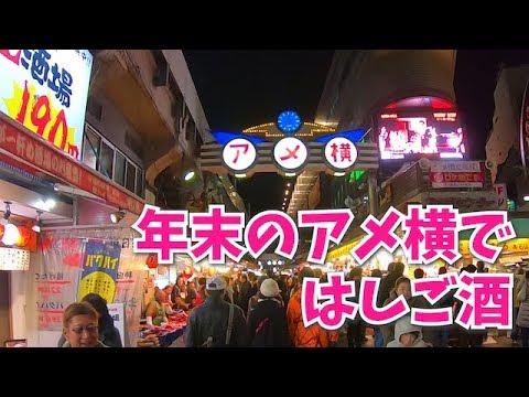 年末のアメ横ではしご酒 おすすめガード下居酒屋 大統領 Ameyoko Tokyo Youtube