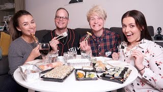 Sushi mukbang ❤ met Kelvin, Nina en foef! | Beautygloss