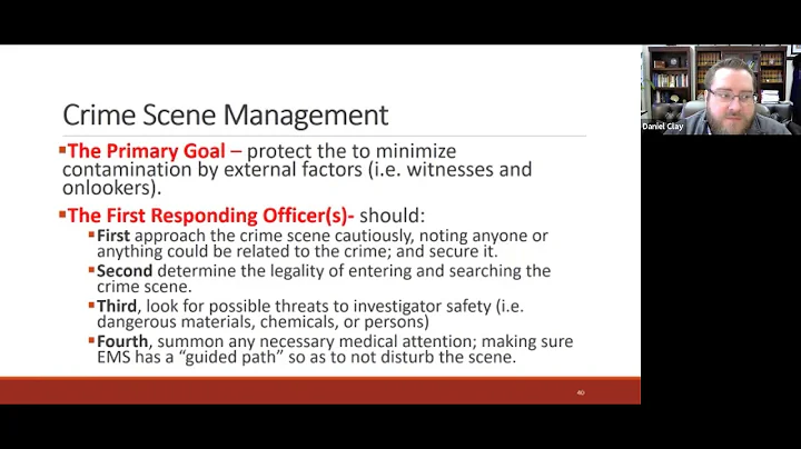 Criminal Investigation - Physical Evidence and the Crime Scene