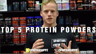 Top 5 Protein Powders 2016 Best Whey Protein Powder 2nd Half 2016(We bring you the top 5 protein powders of 2016. Managing director Patrick Dickson takes you through the Spartansuppz whey protein powders and lean ..., 2016-11-06T10:00:08.000Z)