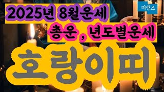 [호랑이띠운세] 2025년 8월운세 범띠｜출생연도별 디테일 분석｜행운의 날·시간까지 공개