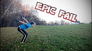 My First Attempt At ROUNDOFF BACKFLIP (FAIL)