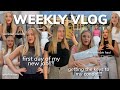 WEEKLY VLOG: first day of my new job, getting the keys to my first house, abercrombie workwear haul