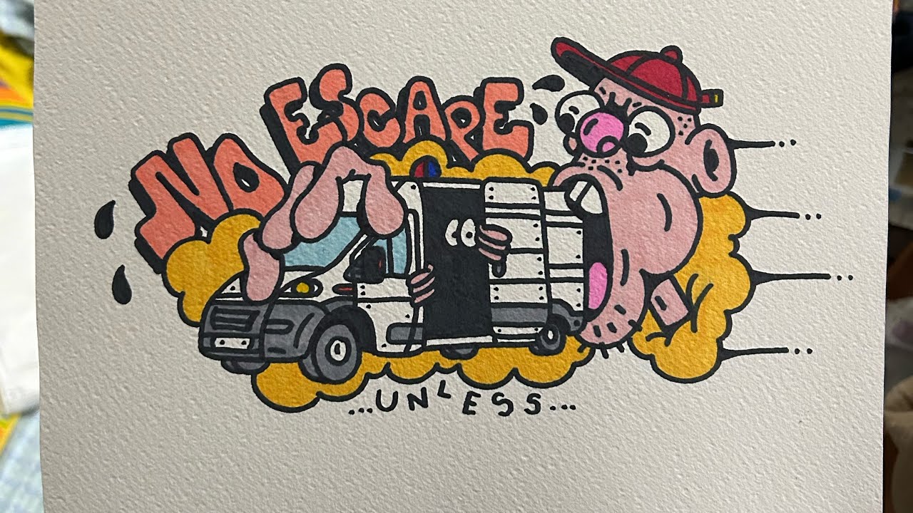 Unless Drawing Drawing & Sketching 18 - “No Escape.. Unless..” - YouTube
