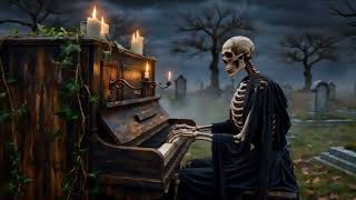 Visual Drift 💀 Skeleton Playing Piano | Halloween Footage | Dark Ambience