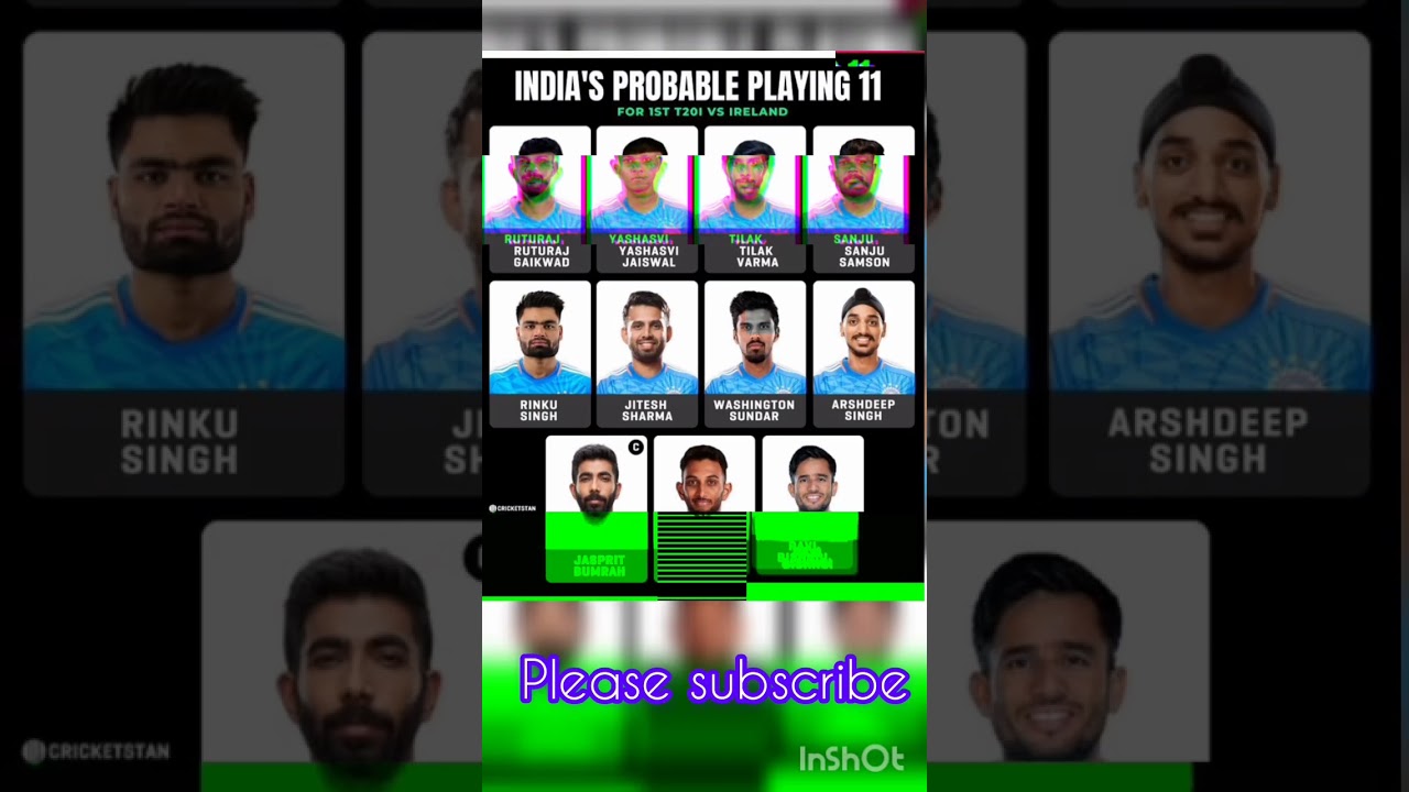 India vs Ireland team playing 11 1st t20 match 