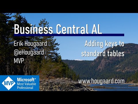 Adding keys to standard tables in AL and Business Central