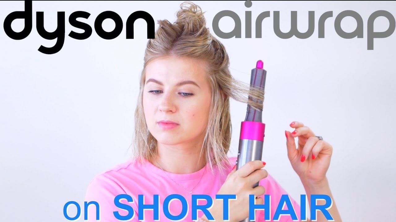 Dyson Airwrap Curls On Short Hair | Milabu - YouTube