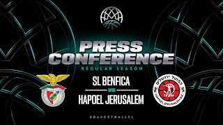 SL Benfica v Hapoel Bank Yahav Jerusalem - Press Conference | BCL 2023